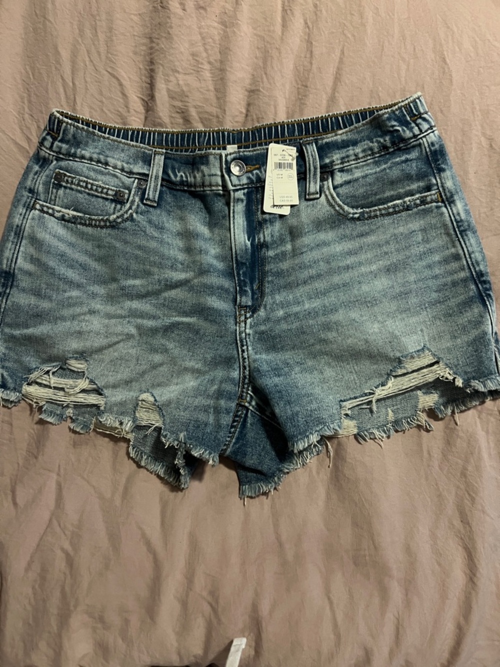 NWT Aerie by AE Light Blue Distressed Denim Jean Shorts